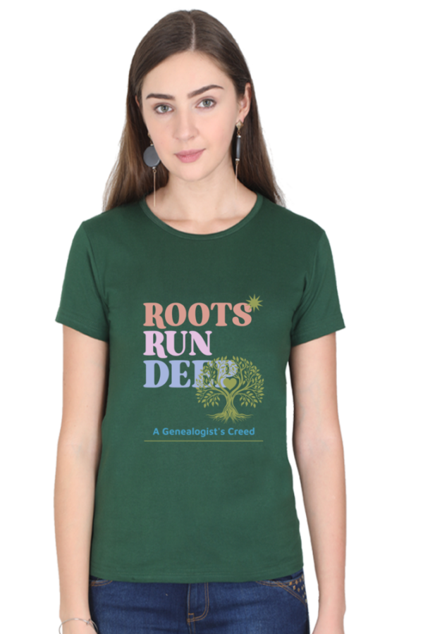 Roots Plants Women Round Neck Half Sleeve T-Shirt - Image 4