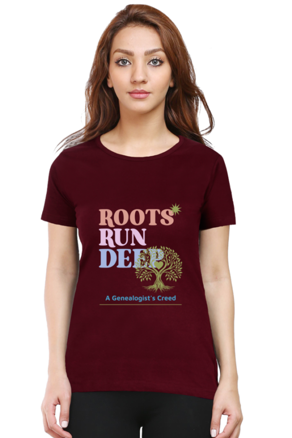 Roots Plants Women Round Neck Half Sleeve T-Shirt - Image 3