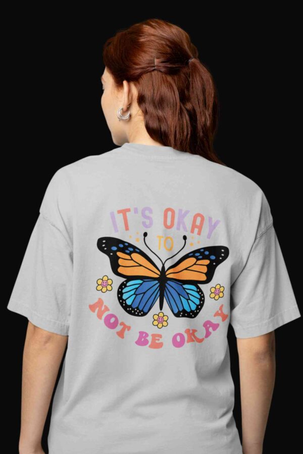 Butterfly Oversized Round Neck T-Shirt - Image 3