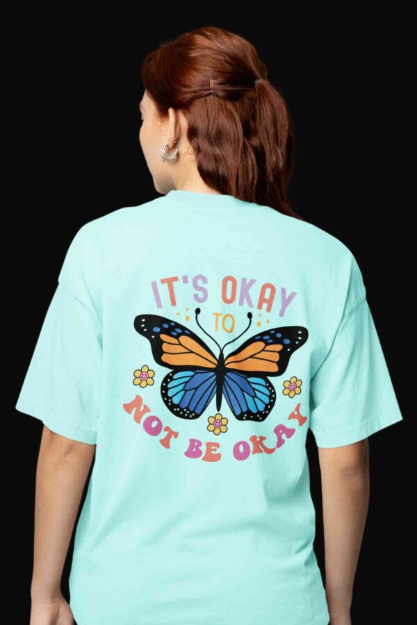 Butterfly Oversized Round Neck T-Shirt - Image 4