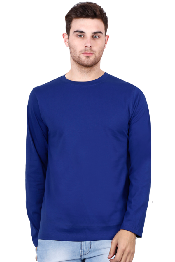 Stylish Male Full Sleeve Plain T-Shirt! - Image 2