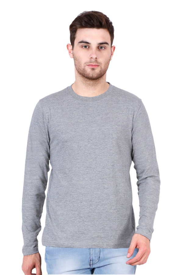 Stylish Male Full Sleeve Plain T-Shirt! - Image 4