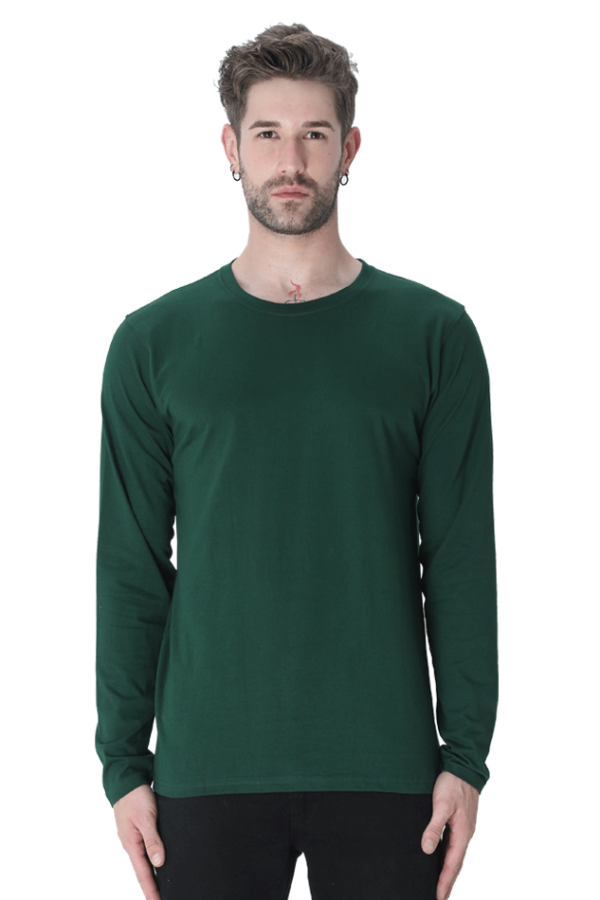 Stylish Male Full Sleeve Plain T-Shirt! - Image 3