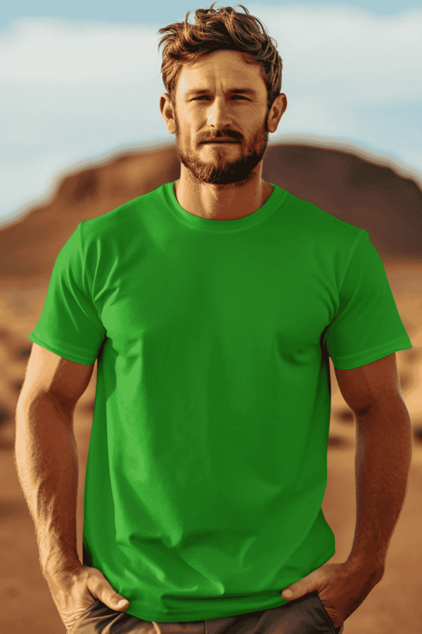 Classic Men's Cotton Blend Round Neck T-Shirt - Image 4