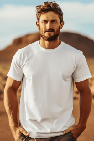 Classic Men's Cotton Blend Round Neck T-Shirt