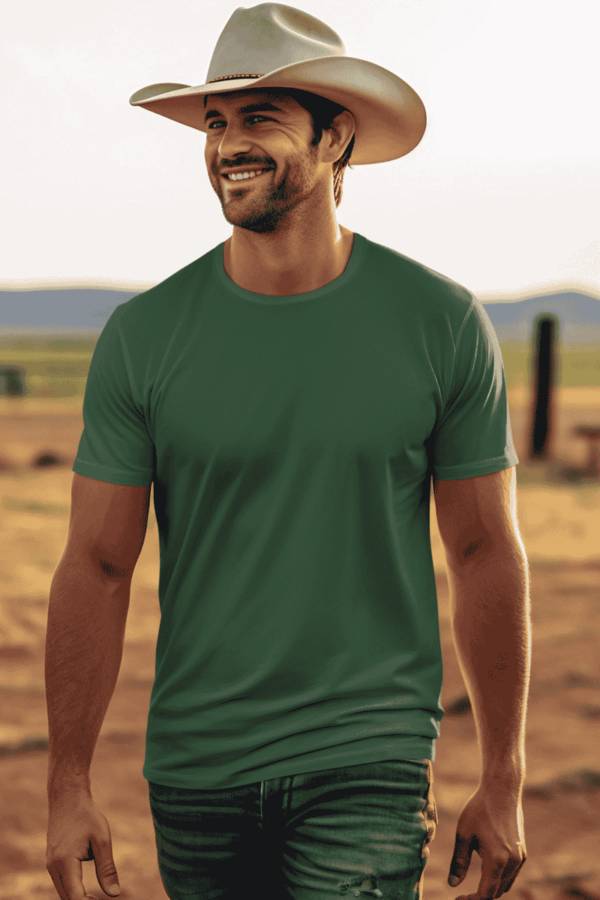 Men's Round Neck Cotton Blend Half Sleeve T-Shirt - Image 3