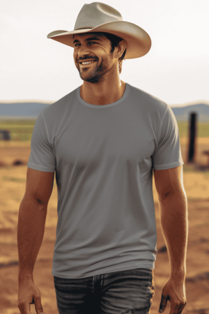 Men's Round Neck Cotton Blend Half Sleeve T-Shirt