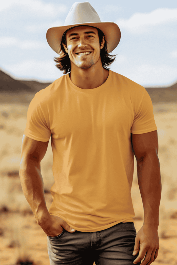 Men's Cotton Blend Round Neck Half Sleeve Tee - Image 4