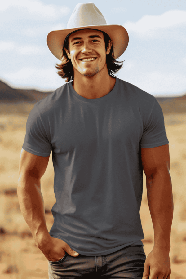 Men's Cotton Blend Round Neck Half Sleeve Tee - Image 3